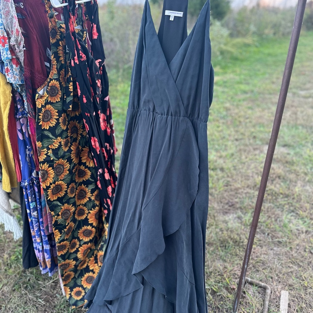 Lavender Brown Black formal dress